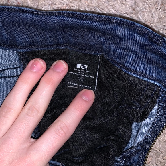 Dark Wash Flying Monkey Skinny Jeans - Picture 4 of 4